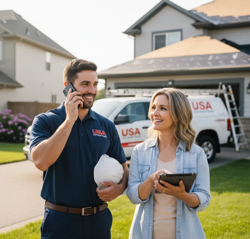 USA Roof Repair Experts customer support in Transfer